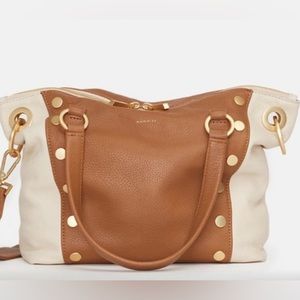 Hammitt nwt medium Daniel Cafe au Lait crossbody tote tan and cream